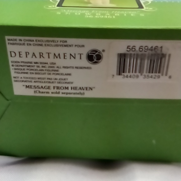 Department 56 "message from heaven" snowbabies 56.69461, new original box - Picture 3 of 4